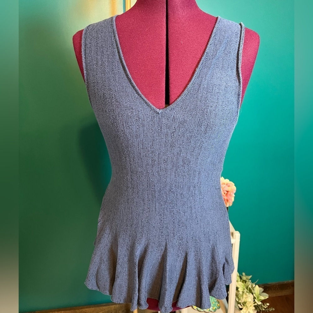 Rachel Roy Blue Knit Top